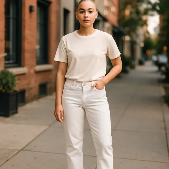 Citizen's of Humanity Women's Cream Jeans Size 25 - Picture 7 of 8